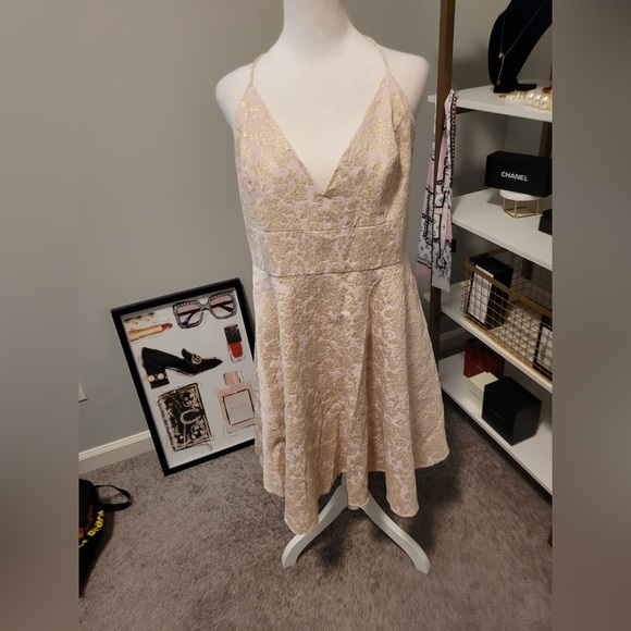 badgley mischka golden hue dress Off Shoulder Formal Mermaid Fitted Evening Dress